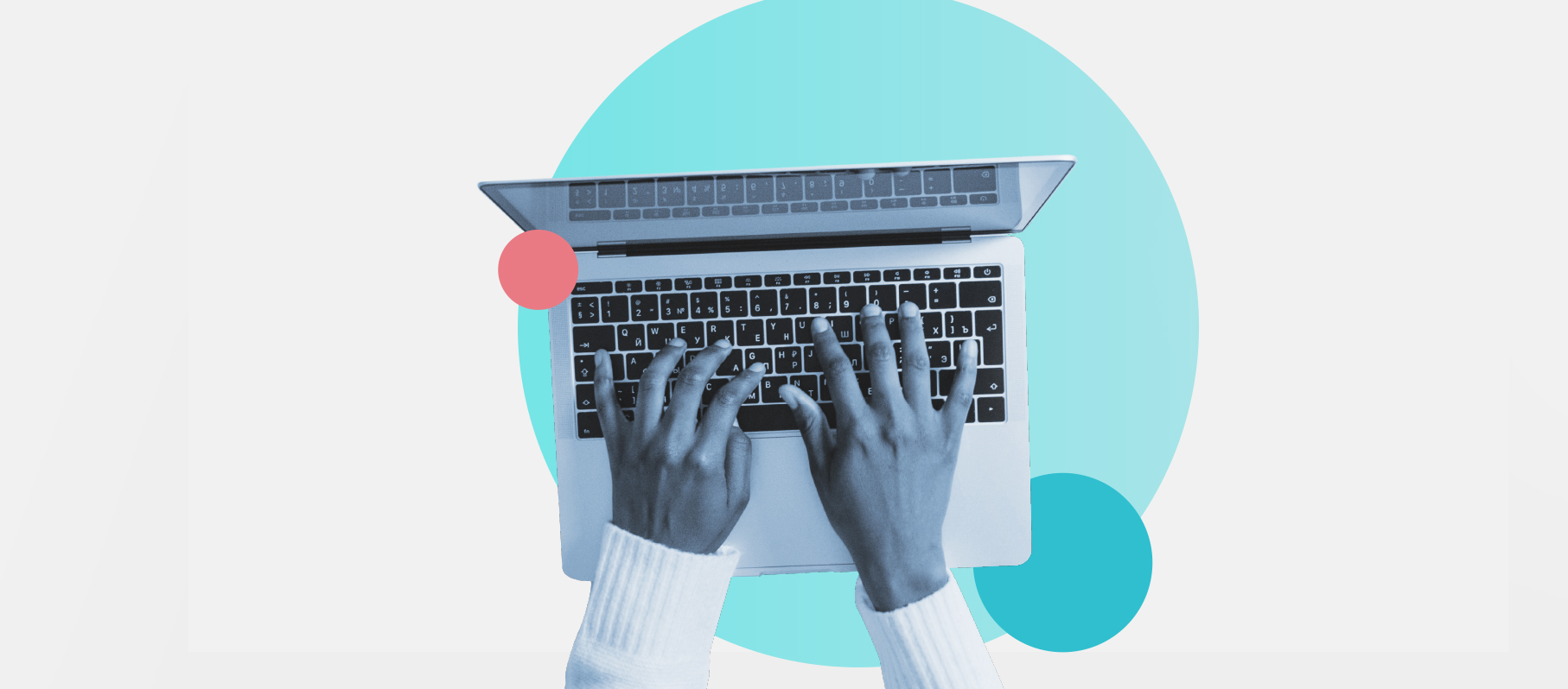Content creator typing