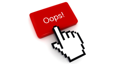 Ein Button mit Ooops darauf