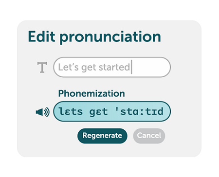 Edit pronunciation AI dubbing
